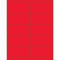 Bsc Preferred 4 x 2'' Fluorescent Red Removable Rectangle Laser Labels, 1000PK S-14075R